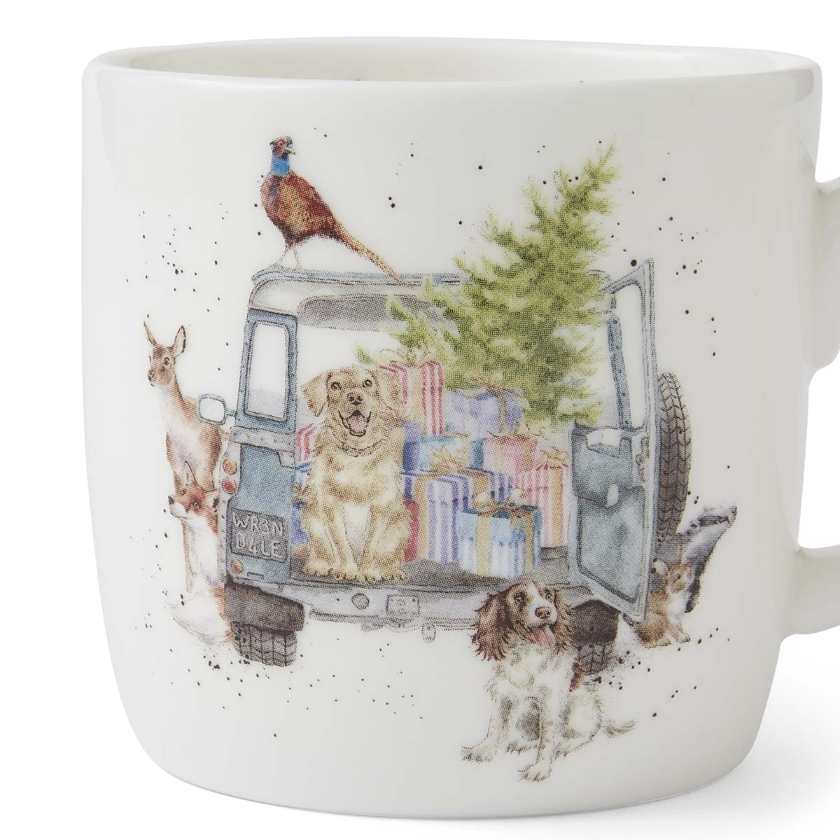 Wrendale Designs Driving Home for Christmas Mug image number null